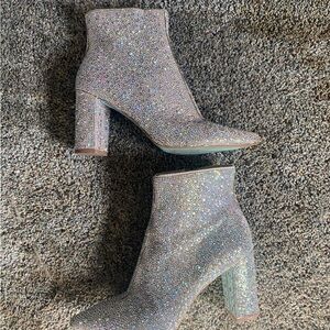 Betsey Johnson rhinestone heeled boots